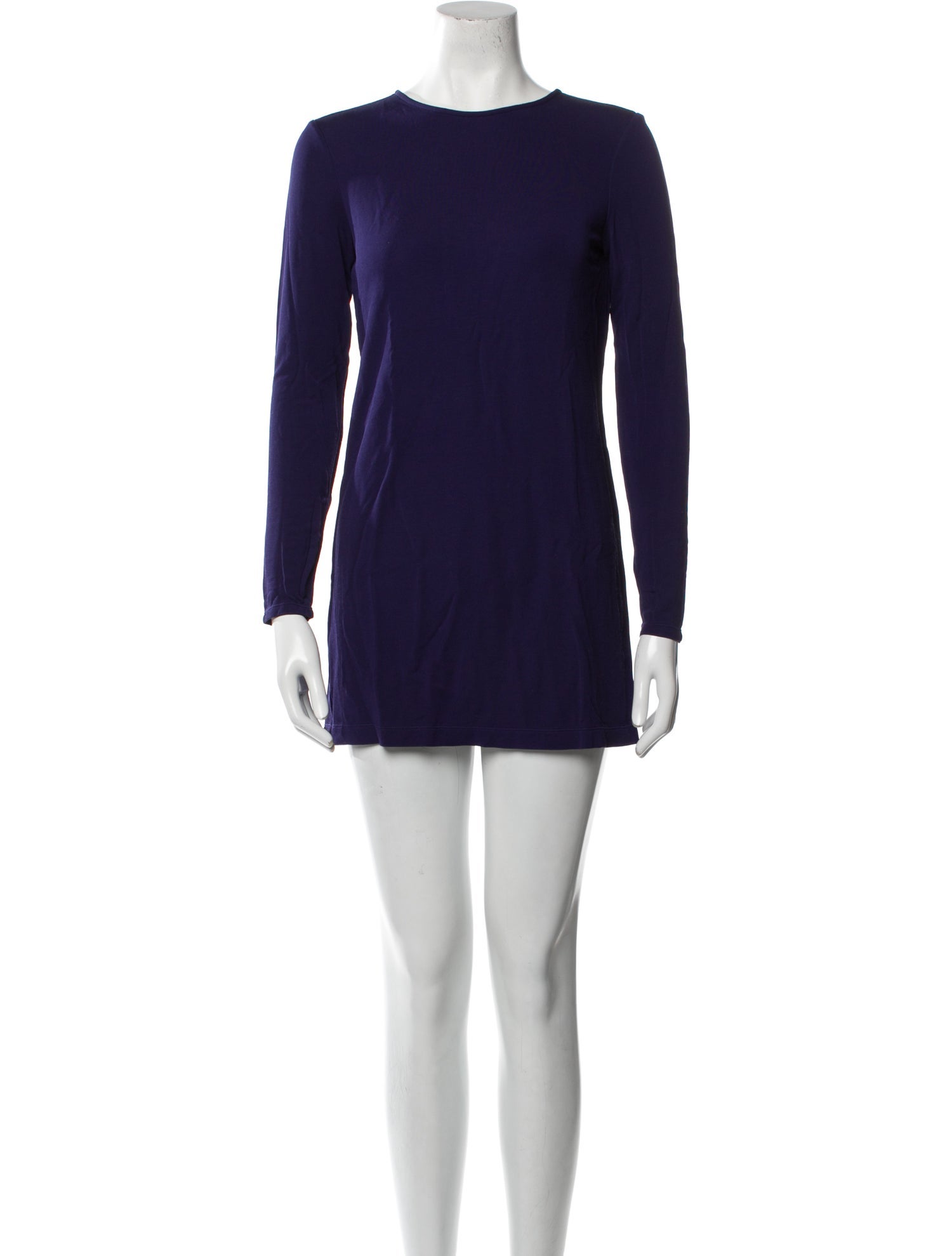 Halston Heritage Crew Neck Mini Dress